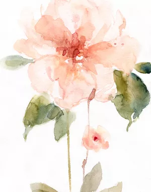 Single Perfect Bloom II by Carol Robinson Oil Painting