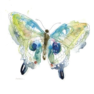 Sketchbook Butterfly by Carol Robinson Oil Painting