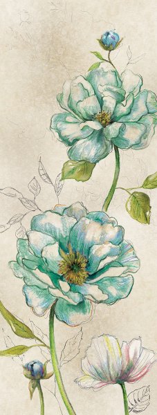 Sketches in Blue II by Carol Robinson Oil Painting