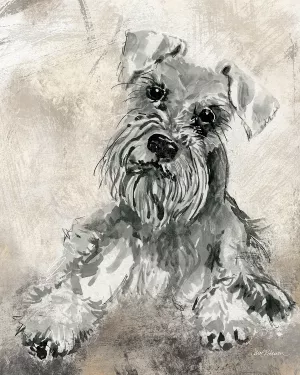 Sketchy Study Schnauzer Oil Painting by Carol Robinson - Bestsellers
