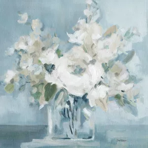 Soft Coastal Blossoms Oil Painting by Carol Robinson - Contemporary