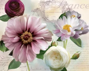 Soft Petals II by Carol Robinson Oil Painting