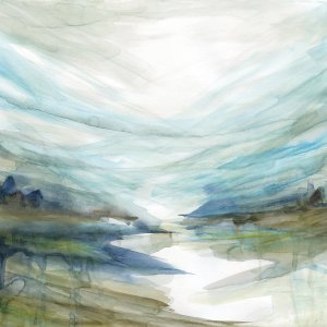 Soft River Reflection by Carol Robinson Oil Painting