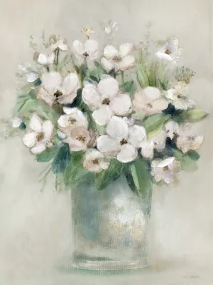 Softly Blooming White II by Carol Robinson Oil Painting