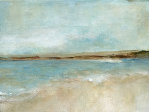 Solitary Beach by Carol Robinson Oil Painting
