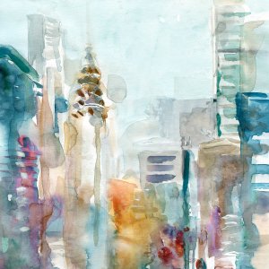 Spectrum NYC by Carol Robinson Oil Painting