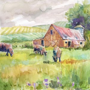 Spring Barn by Carol Robinson Oil Painting