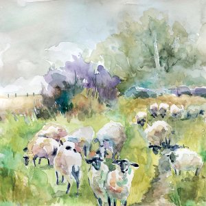 Spring Flock by Carol Robinson Oil Painting