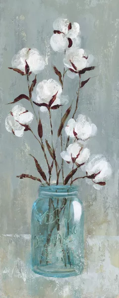 Stalks of Cotton I by Carol Robinson Oil Painting
