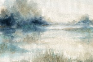 Still Evening Waters II by Carol Robinson Oil Painting