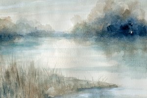Still Evening Waters by Carol Robinson Oil Painting