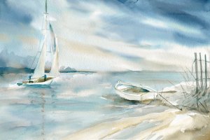 Subtle Sail by Carol Robinson Oil Painting