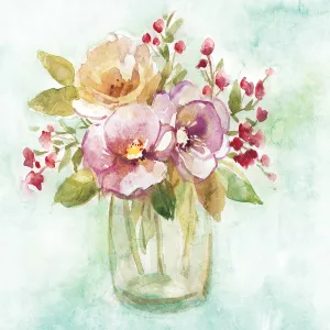 Summer Pansy by Carol Robinson Oil Painting
