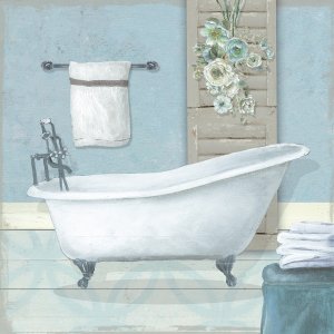 Teal Bath I by Carol Robinson Oil Painting