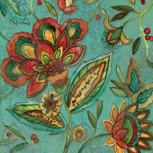 Teal Jacobean Spice II by Carol Robinson Oil Painting