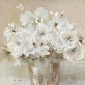 Tender White Blooms I by Carol Robinson Oil Painting