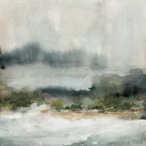 Textured Rain I Oil Painting by Carol Robinson - Contemporary
