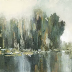 Textured Treeline I Oil Painting by Carol Robinson - Contemporary