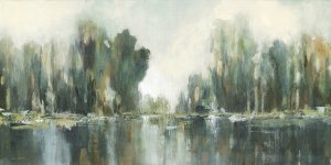 Textured Treeline by Carol Robinson Oil Painting