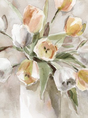 Tomorrow's Tulips I Oil painting by Carol Robinson