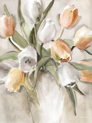 Tomorrow's Tulips II Oil painting by Carol Robinson