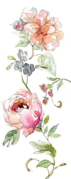 Trailing Blooms I by Carol Robinson Oil Painting
