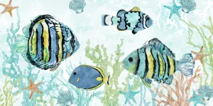 Tropical Fish Hangout Oil Painting by Carol Robinson - Contemporary