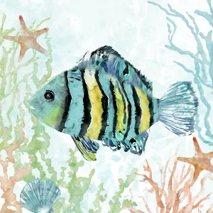 Tropical Fish II Oil Painting by Carol Robinson - Contemporary