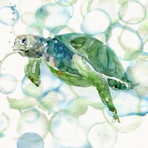 Turtle Bubbles II by Carol Robinson Oil Painting