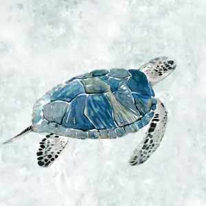 Under The Sea Turtle I by Carol Robinson Oil Painting