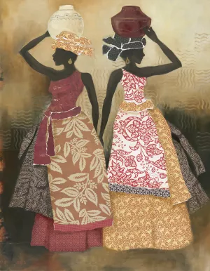 Village Women II by Carol Robinson Oil Painting