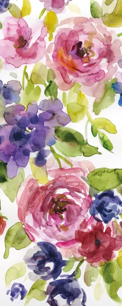 Watercolor Cascade III by Carol Robinson Oil Painting