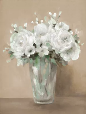 White Blooms by Carol Robinson Oil Painting