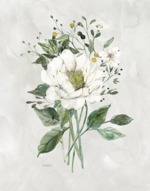 White Farmhouse Botanical I by Carol Robinson Oil Painting
