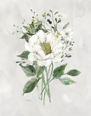 White Farmhouse Botanical I by Carol Robinson Oil Painting