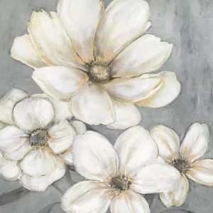 White Garden Glow by Carol Robinson Oil Painting
