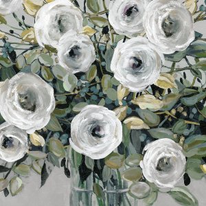 White Rose Parade by Carol Robinson Oil Painting