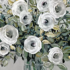 White Rose Parade by Carol Robinson Oil Painting