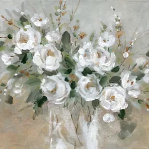 White Rose Party by Carol Robinson Oil Painting