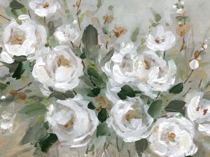 White Roses by Carol Robinson Oil Painting