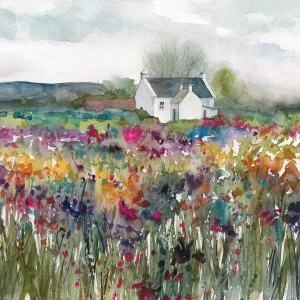 Wildflower Cottage by Carol Robinson Oil Painting