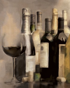 Wine Shelf II by Carol Robinson Oil Painting