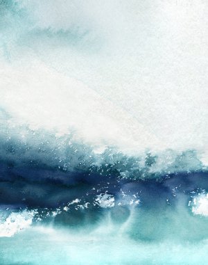 Wispy Waves I by Carol Robinson Oil Painting