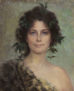 Tete de femme by Caroline Baily Oil Painting