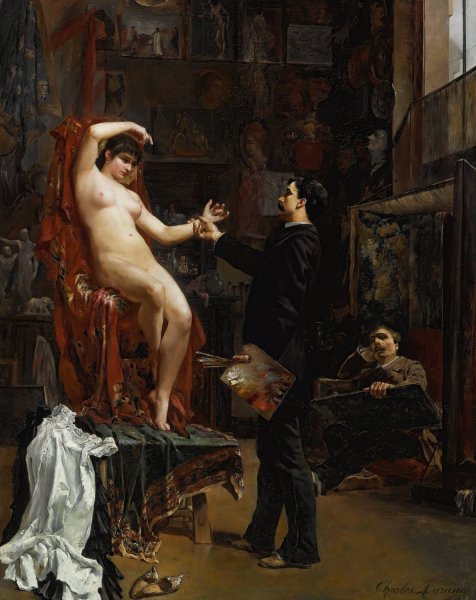 Manette Salomon  by Carolus-Duran - Hand-Painted Oil Painting Reproduction