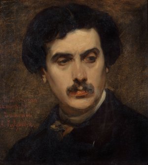 Portrait d'Alexandre Falguiere by Carolus-Duran Oil Painting