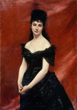 Portrait de Leonie Dufresne, baronne le Vavasseur, puis marquise de Vaucouleurs de Lanjamet by Carolus-Duran Oil Painting