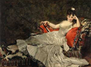 Portrait de Mademoiselle de Lancey by Carolus-Duran Oil Painting