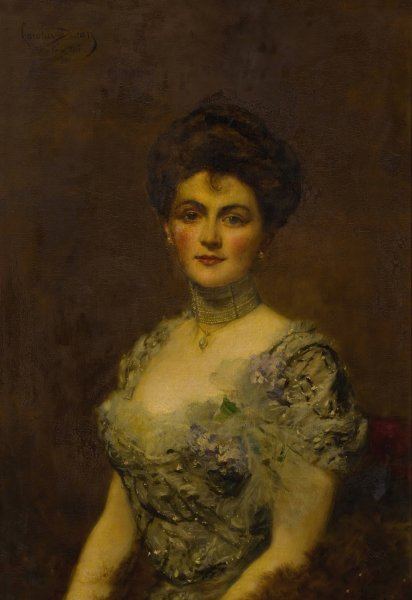 Portrait of a Woman  by Carolus-Duran - Hand-Painted Oil Painting Reproduction