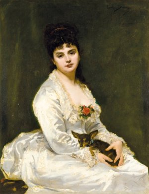 Portrait of Mrs Henri Fouquier by Carolus-Duran Oil Painting